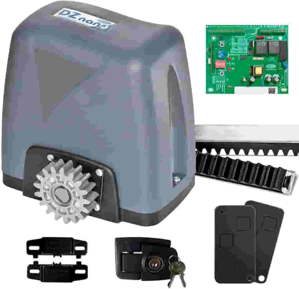Motor Para Portão Eletrônico Dz Nano 36 Turbo 1/4 HP Rossi 4 Metros de Cremalheira (220)