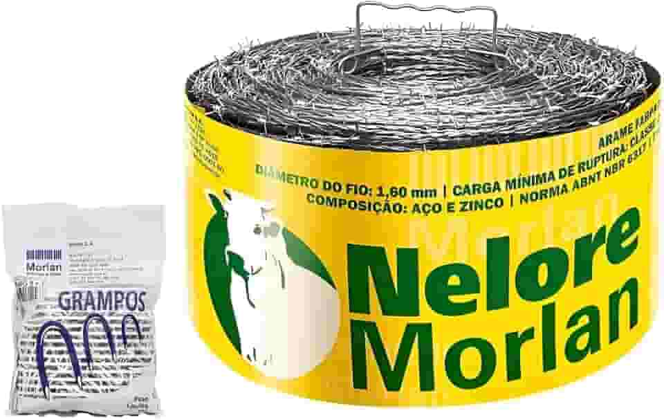 Arame Farpado 500m Nelore Morlan com Brinde Grampo de 1kg
