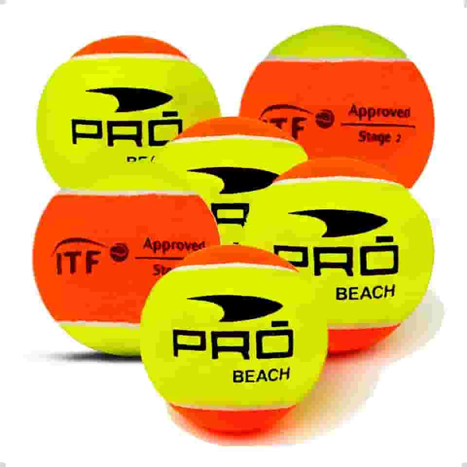 Bola de Beach Tennis Profissional Pack com 6 Bolas Oficial Approved Original Bolinha Beach Tênis