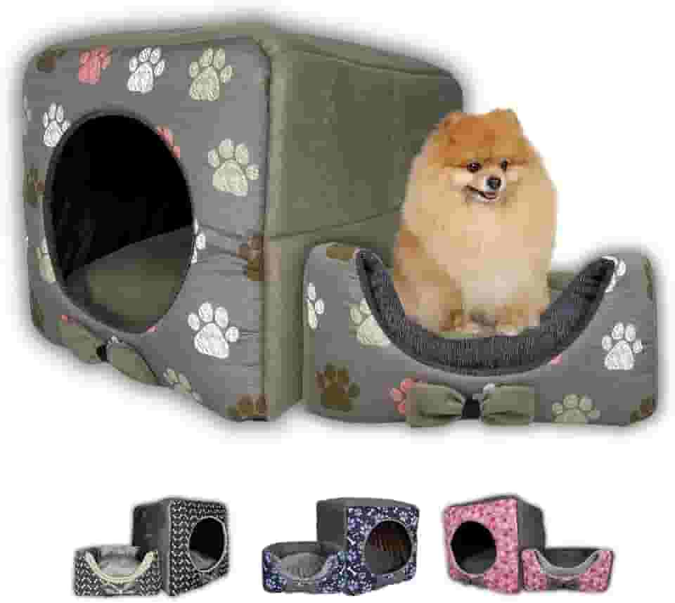 Caminha Casa Pet Iglu Grande: Casinha Cama Luxo Para Cachorro E Gato Com Fundo Impermeável (Cinza)