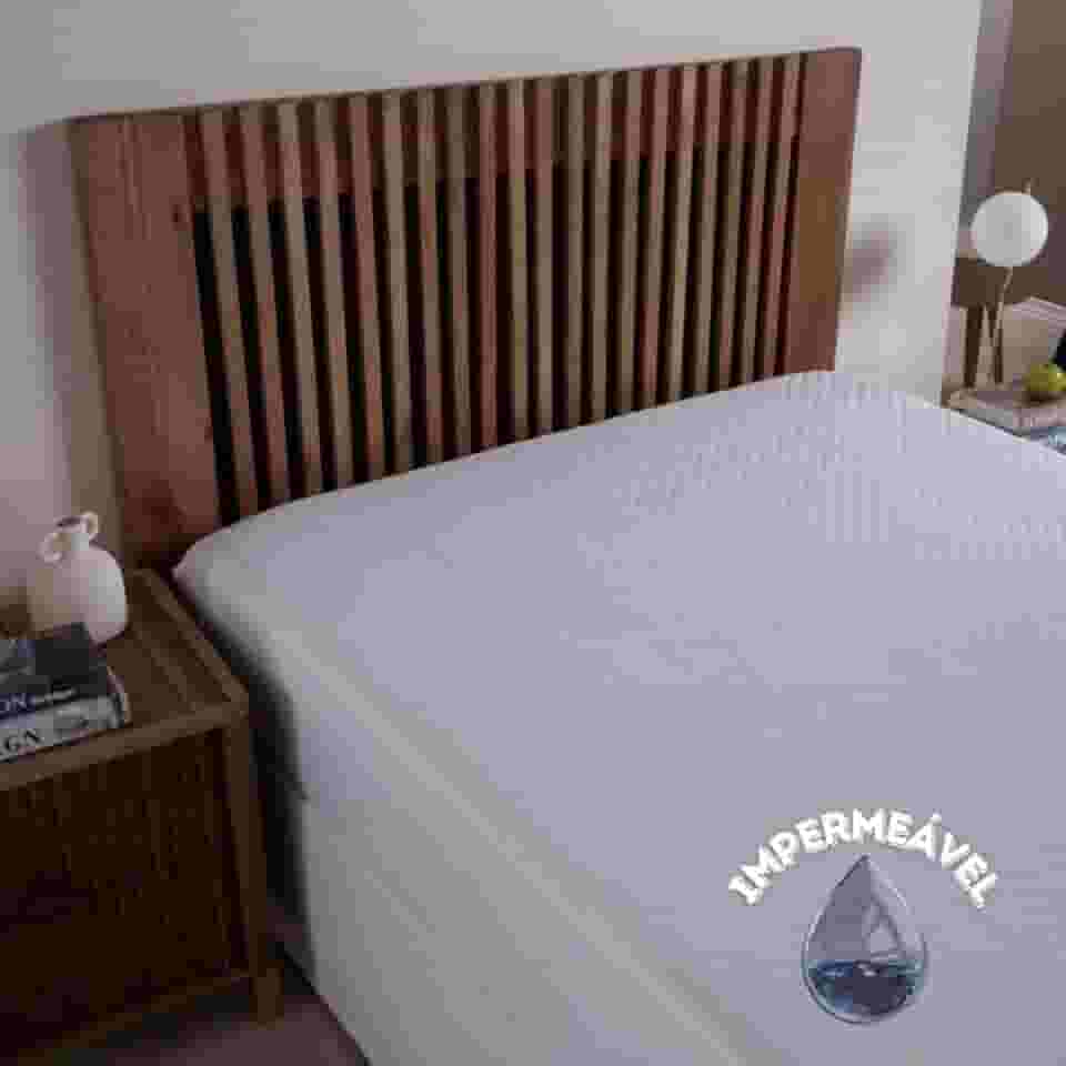 Capa De Colchão Impermeável Matelado Solteiro, Casal, Queen e King Branco Para Quartos e Hotéis (Solteiro)