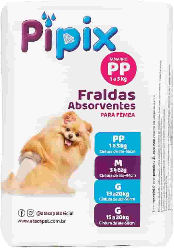 Fraldas Absorventes para Fêmea, PP/M/G, 1-20kg, Alta Capacidade de Absorção, Ideal para Cães no Cio