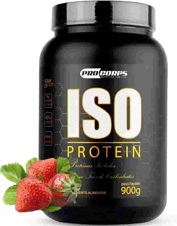 Whey Protein Isolado 900g - 27g Proteína - Indicado a Intolerantes a Lactose (900g, Morango)
