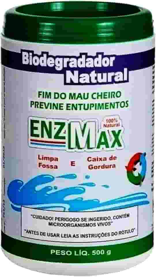 Enzmax Limpa Fossa Séptica e Caixa de Gordura 500g – Enzimas Biológicas para Decomposição de Resíduos, Elimina Odores