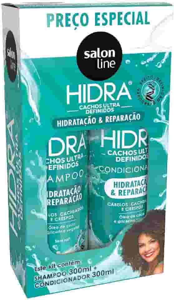 HIDRA KIT SHAMPOO + CONDICIONADOR CACHOS ULTRA DEFINIDOS 300ML, Salon Line, Branco