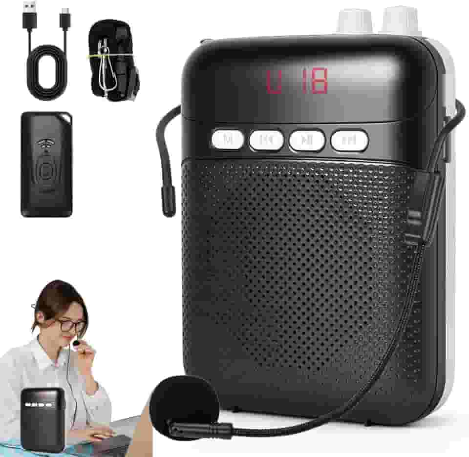 Amplificador de Voz, Microfone Professor, Amplificador de Voz para Professor, com Microfone e Rádio Fm