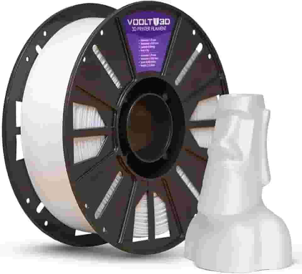 Filamento PLA Velvet High Speed 1Kg 1,75mm Efeito Aveludado Impressora 3D FDM Voolt3D (Branco Off White Velvet)