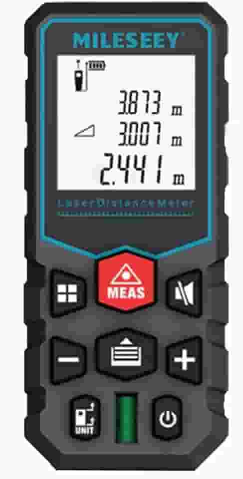 Trena Laser Digital Profissional, Fita Métrica Digital a Laser, Medidor Digital de Distância, Medidor de Área, Medidor de Volume, Medidor de Ângulos e Nível. Modelos 50 metros