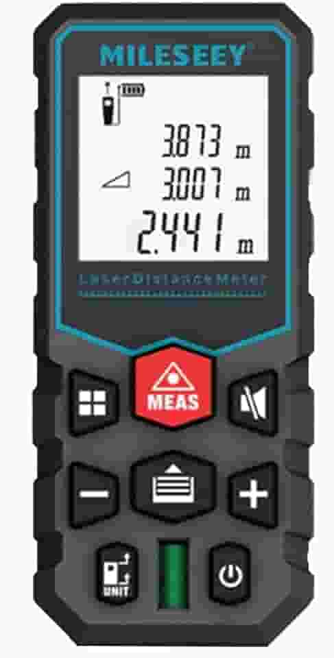 Trena Laser Digital Profissional, Fita Métrica Digital a Laser, Medidor Digital de Distância, Área, Volume, Ângulos e Nível. Modelo X5 de 40, 50, 60, 80, 100 m de Alcance (Precisão ±2 mm)