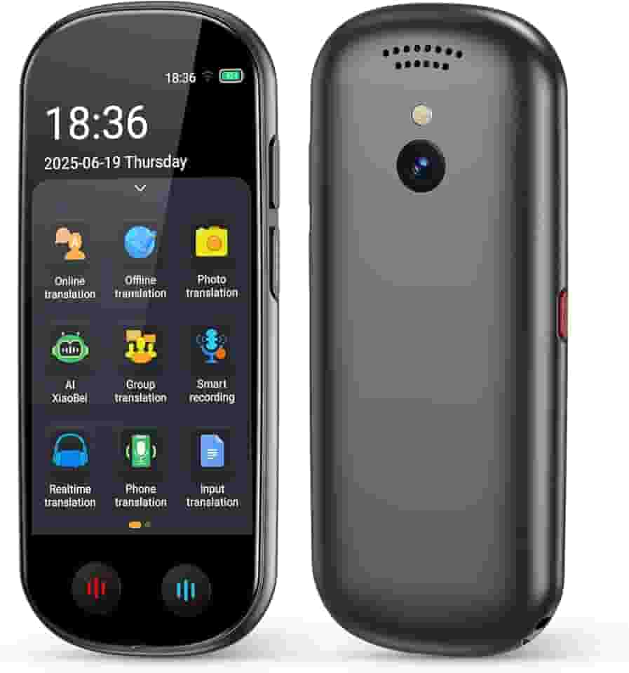 Dispositivo tradutor de idiomas sem necessidade de WiFi, tradutor de IA com ChatGPT, dispositivo tradutor de voz bidirecional em tempo real com mais de 150 idiomas, gravação/offline/tradução de fotos