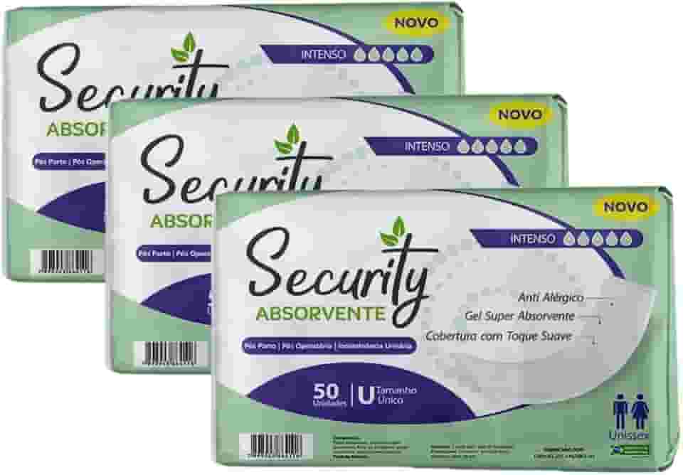 Mucambo Kit com 3 Pacotes Absorvente Geriátrico Security Incontinência Urinaria e Pós Parto - 1 Unidades