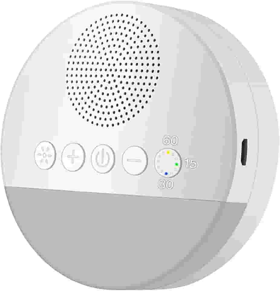 Staright White Noise Sleep Machine Built-in 6 Som suave Luz de respiração suave 15/30/60 Sincronização inteligente para pessoas de todas as idades