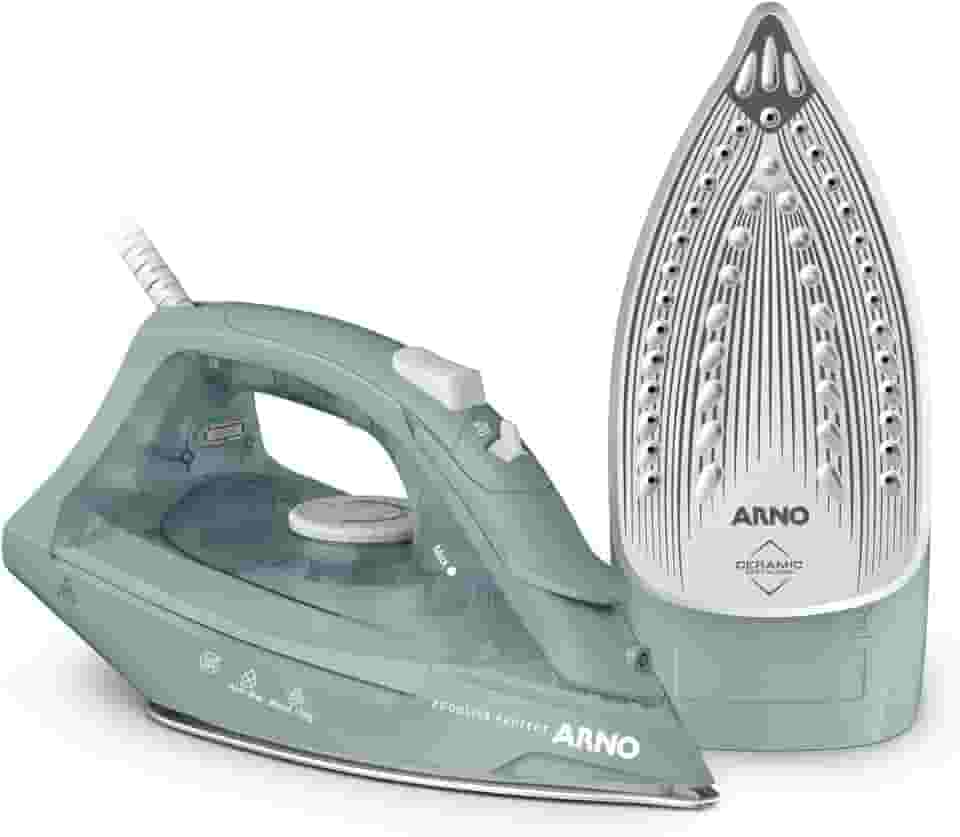 Ferro a Vapor Arno Ecogliss Protect com Base Cerâmica FECP, 1830W, Verde Eucalipto, Modo ECO, Desligamento Automático, 220V