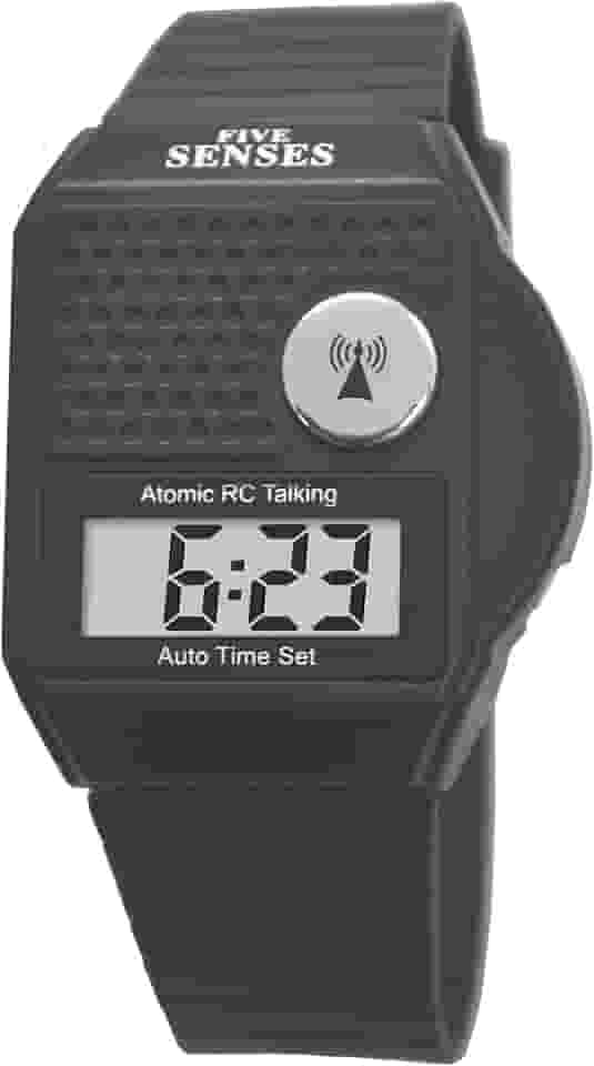 FIVE SENSES - Relógio inglês atômico falante, fácil de usar para idosos, homens cegos, mulheres, relógio de fala alto com som para deficientes visuais, relógios para mulheres idosas, produtos para pessoas cegas 1026