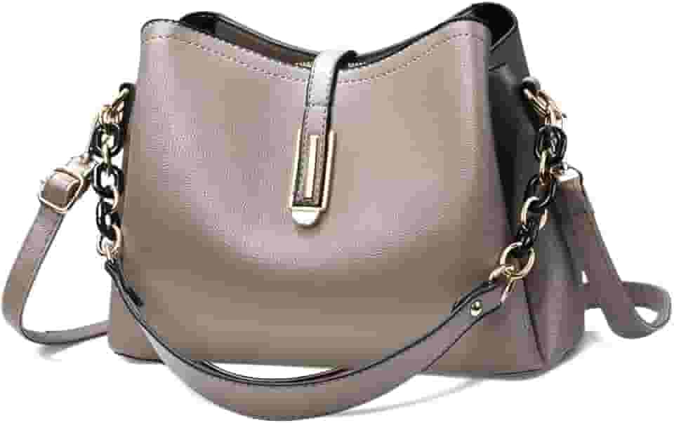 Bolsa Feminina Couro Plutônio Bolsa de Ombro Mão Transversal para Uso Diário Luxo Bolsa de Mão Multicamadas Tamanho Médio Moderna