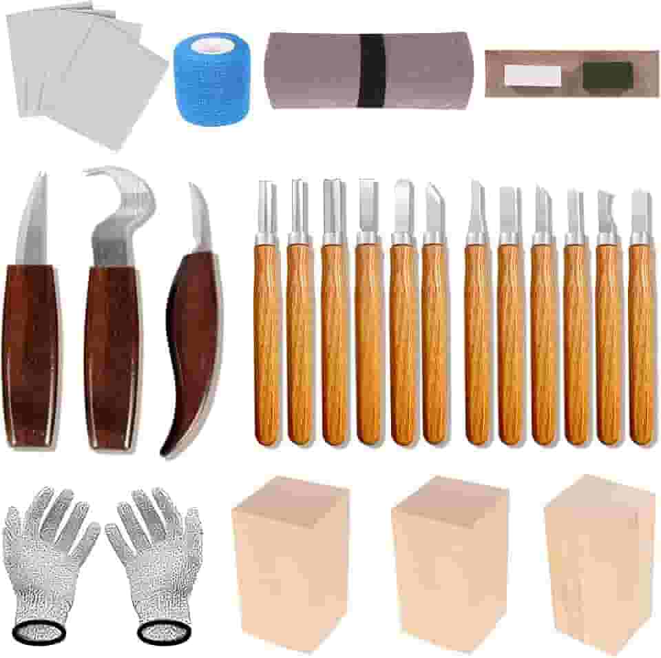 Formao para Madeira, Kit de Faca, 28 Peças Faca de Madeira Detalhada, Kit de Ferramentas de Esculpir, Ferramenta de Argila de Cerâmica, Ferramenta de Escultura de Cerâmica para Esculpir CerâMica