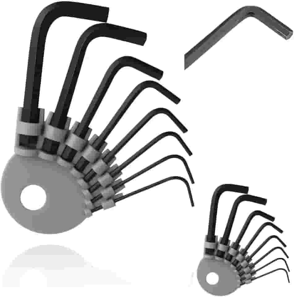 Jogo de Chave Allen 8 Peças 1,5 a 6mm com Suporte Prático – Ideal para Reparos, Montagens e Oficinas