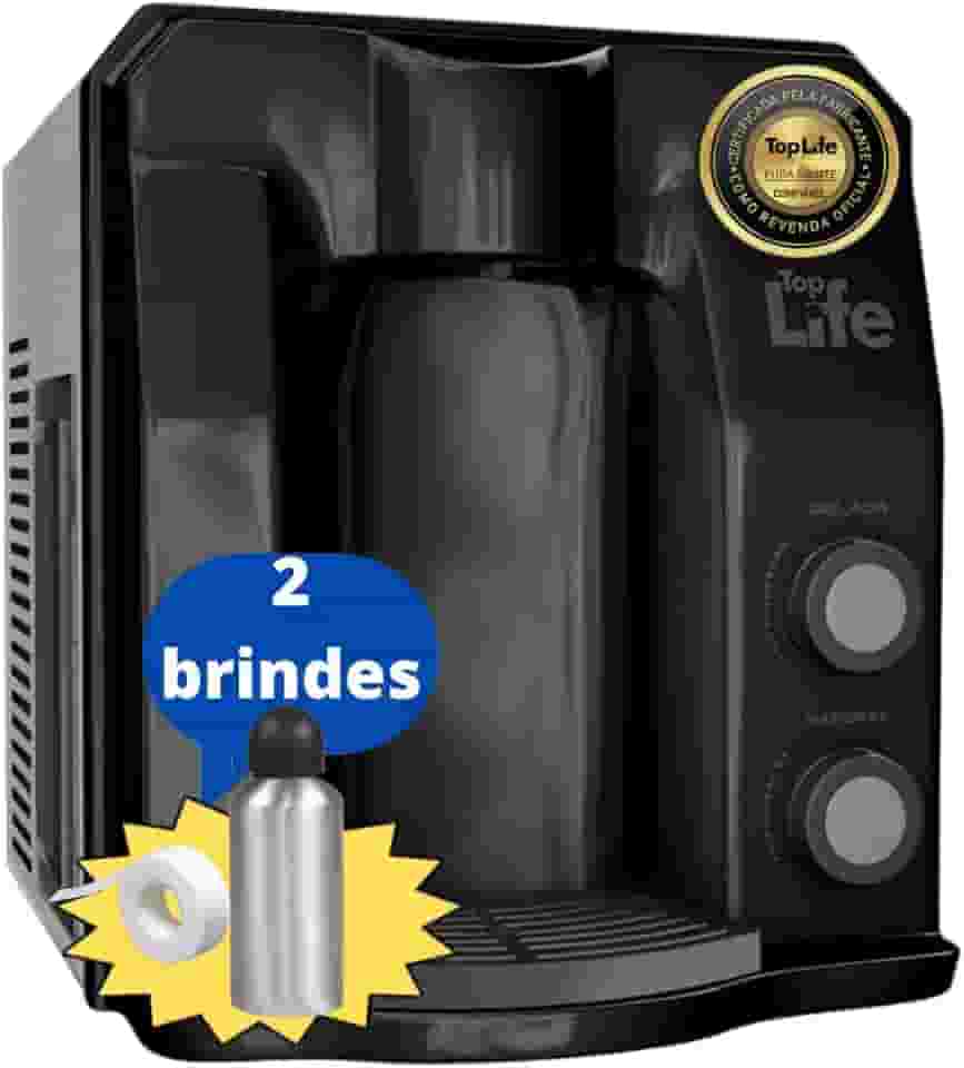 Purificador Super Água Alcalina Mineralizada Gelada Ph 9,5 Redox/Pral Negativo Flex HE - Top Life (220, Preto)