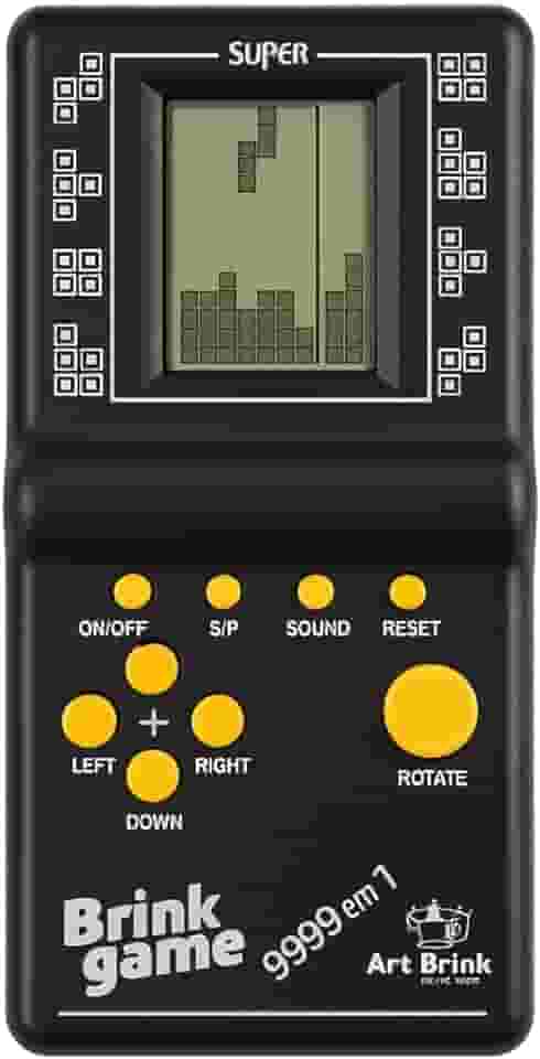 Super Mini Game Videogame Portátil 9999 Jogos em 1 Clássico Estilo Retrô Nostalgico com Tela LCD Preto Game de Bolso com Varios Jogos