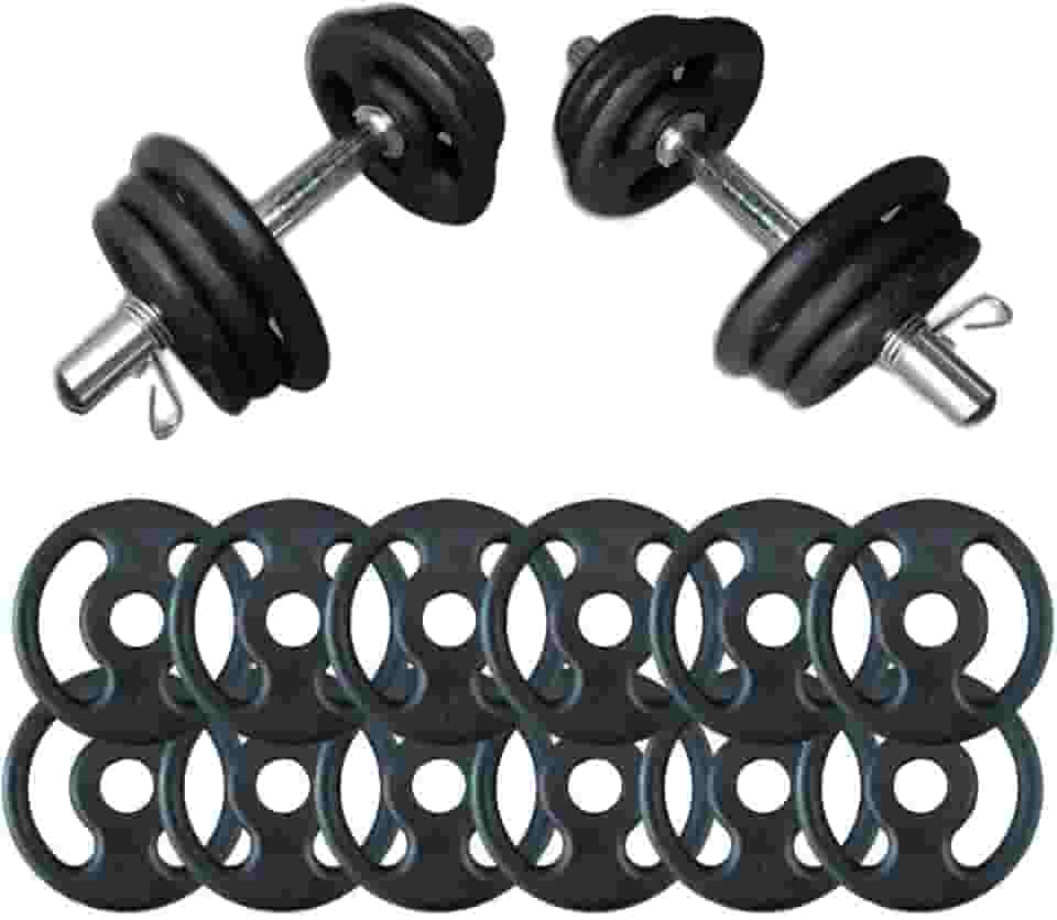 CIUZE Kit de Halteres de Barras Ajustável 40cm com 12kg em Aço Inoxidável Vários Cores