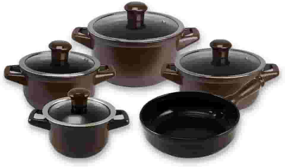 Ceraflame Conjunto Panelas de Cerâmica Duo Smart 5 Peças Chocolate -