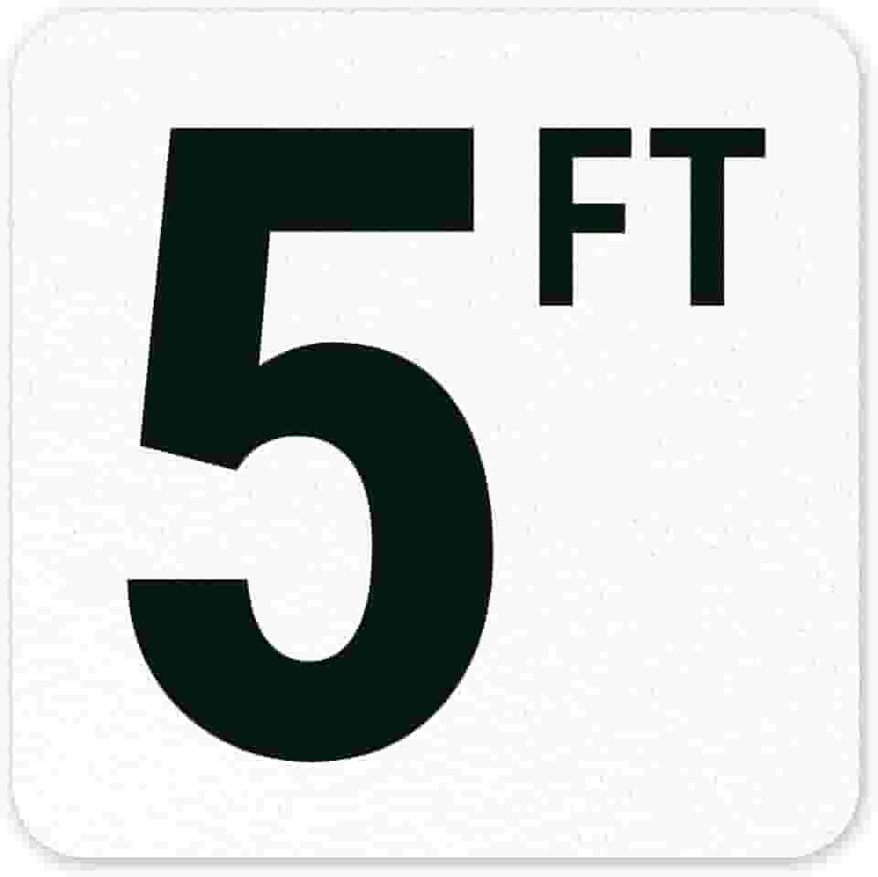 Marcador de profundidade de piscina adesivo de vinil de 1,5 m x 15 cm, marcador de piscina antiderrapante, feito nos EUA por Sigo Signs