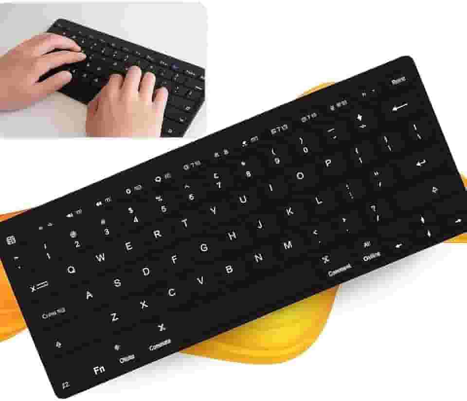 Teclado Bluetooth Sem Fio Ultra Fino – Com Tecla Ç e Command, Compatível com Tablet, Notebook, PC e Celular