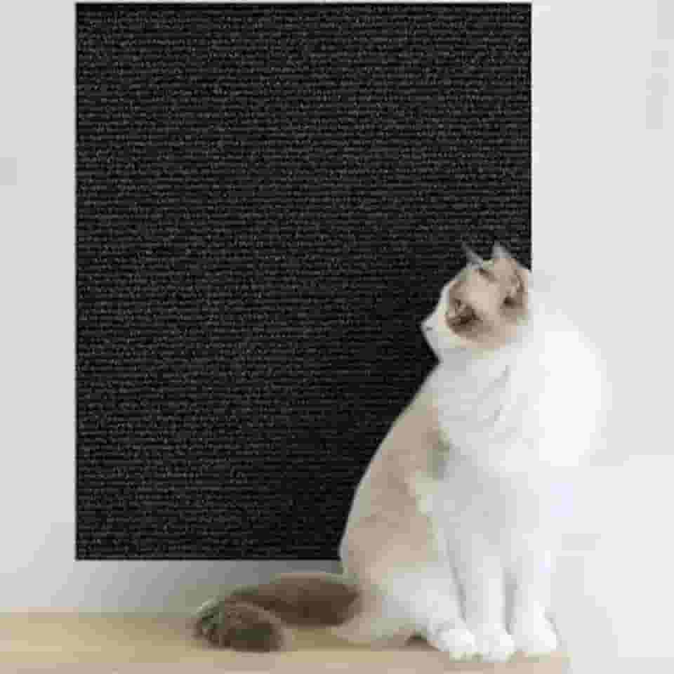 Arranhador Protetor de Sofá em Carpete Preto 30x45 – Tapete Premium para Gatos