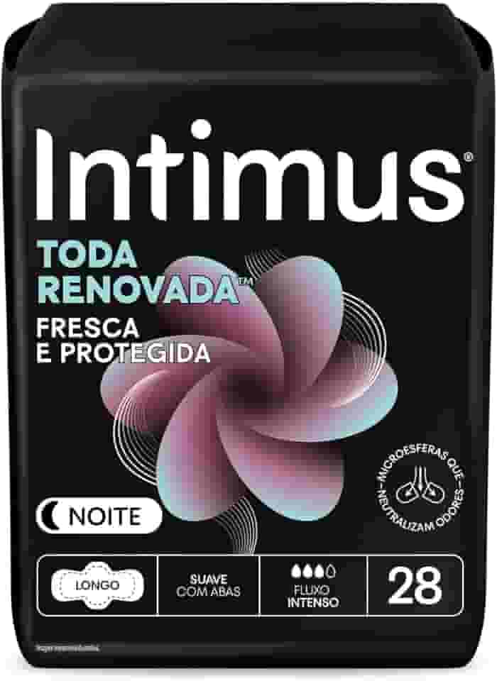 Absorvente Intimus® Noturno Discreto C/Abas - 28 UN (Embalagem pode variar)