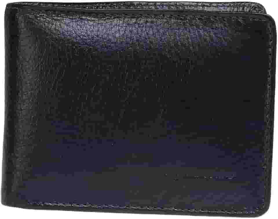 Águia Couro Carteira Masculina de Couro Legítimo com Porta Moeda, Carteira para 13 Cartões, Carteira Preta de Couro Macio Linda Caixa para Presente