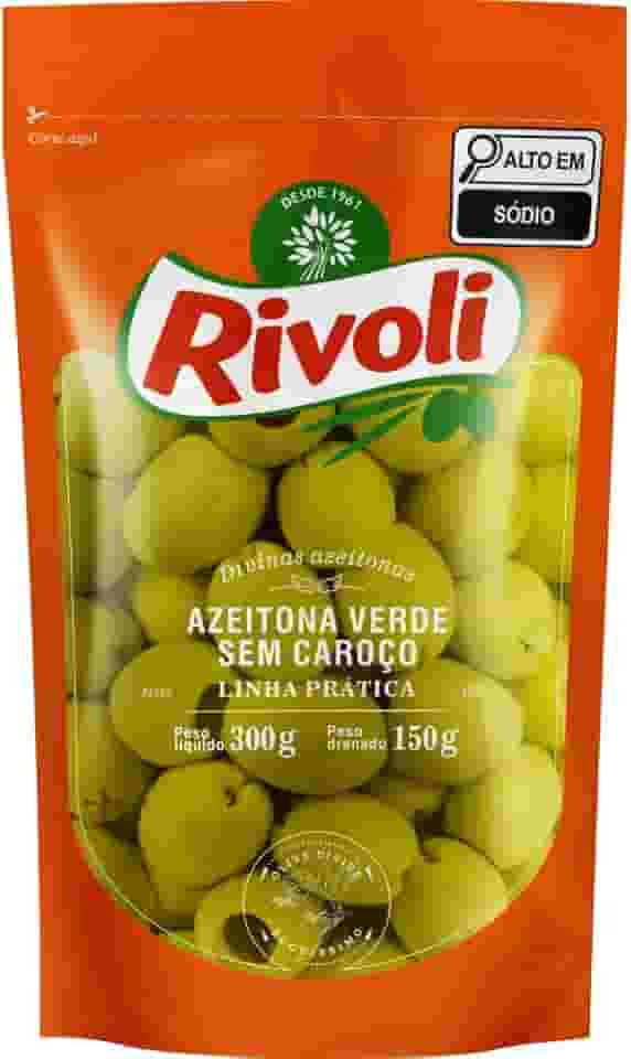 Rivoli Azeitona Verde Em Conserva Sem Caroço Sachê 150G