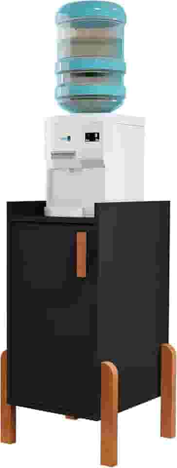 Armário Balcão Suporte para Bebedouro e Galão de Água Garrafão (preto)