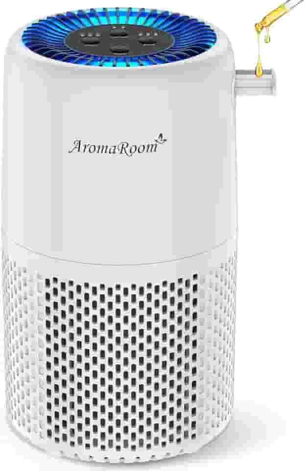 Aroma Room Purificador De Ar Para Casa E Quarto, Filtro Hepa Aromaroom H13, Limpador Fumaça, Pólen, Pelos Odores Cabelo, 3 Em 1 Com Modo Espera, Silencioso Animais Estimação, Casa, Quarto Bebê (Bran