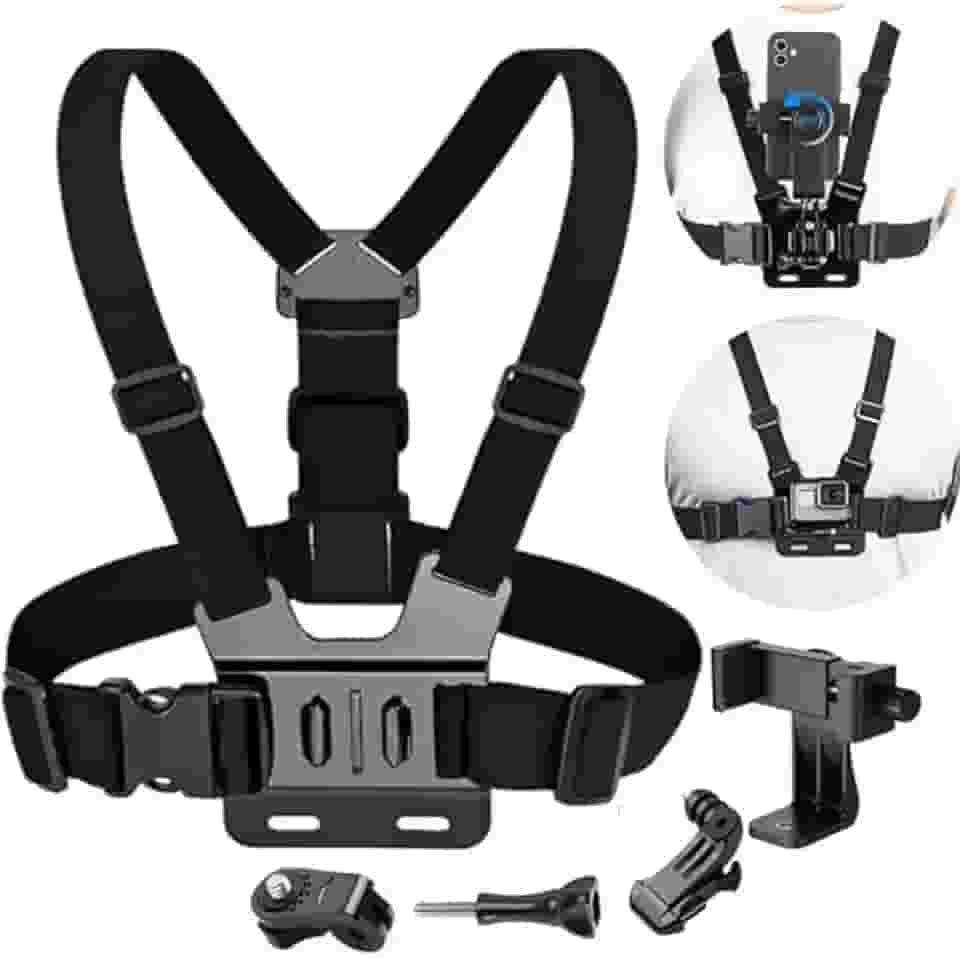 Suporte De Peitoral Para Celular Câmera Gopro Ajustável Expansível Esportivo Moto Bike Peitoral