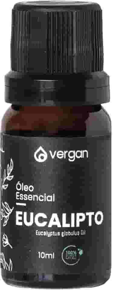 Óleo Essencial de Eucalipto Puro 10ml – Natural, Refrescante, Aromaterapia, Massagem, Difusor e Banho | Marca Vergan