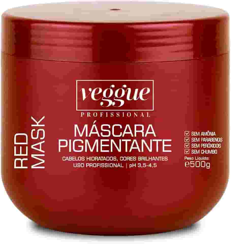 Máscara Pigmentante, Tonalizante, Red Vermelho Veggue Profissional 500g