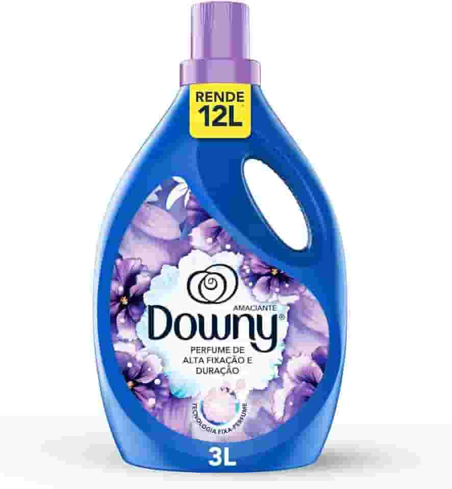Downy Amaciante Concentrado Lirios Do Campo 3L, Rende 12L, Perfume com Notas de Lavanda e Algodão