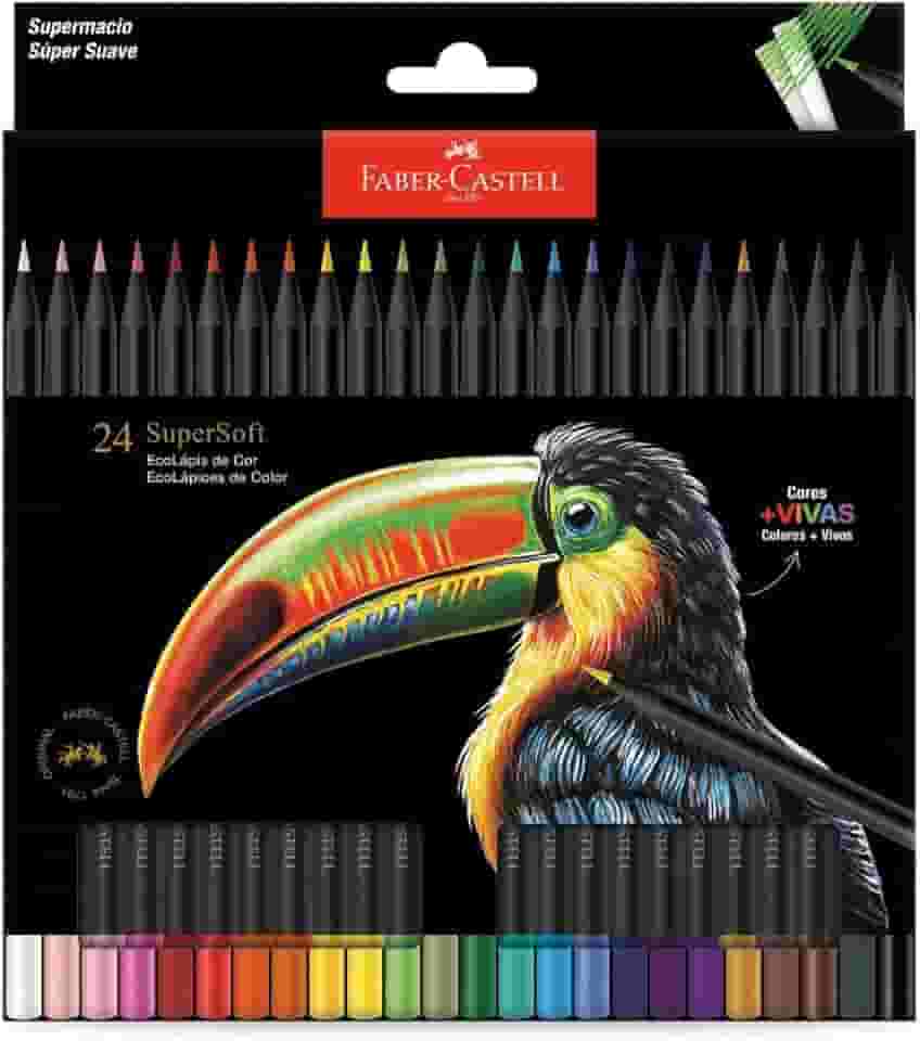 Lápis De Cor, Faber-Castell, Ecolápis Supersoft, 210724, 24 cores