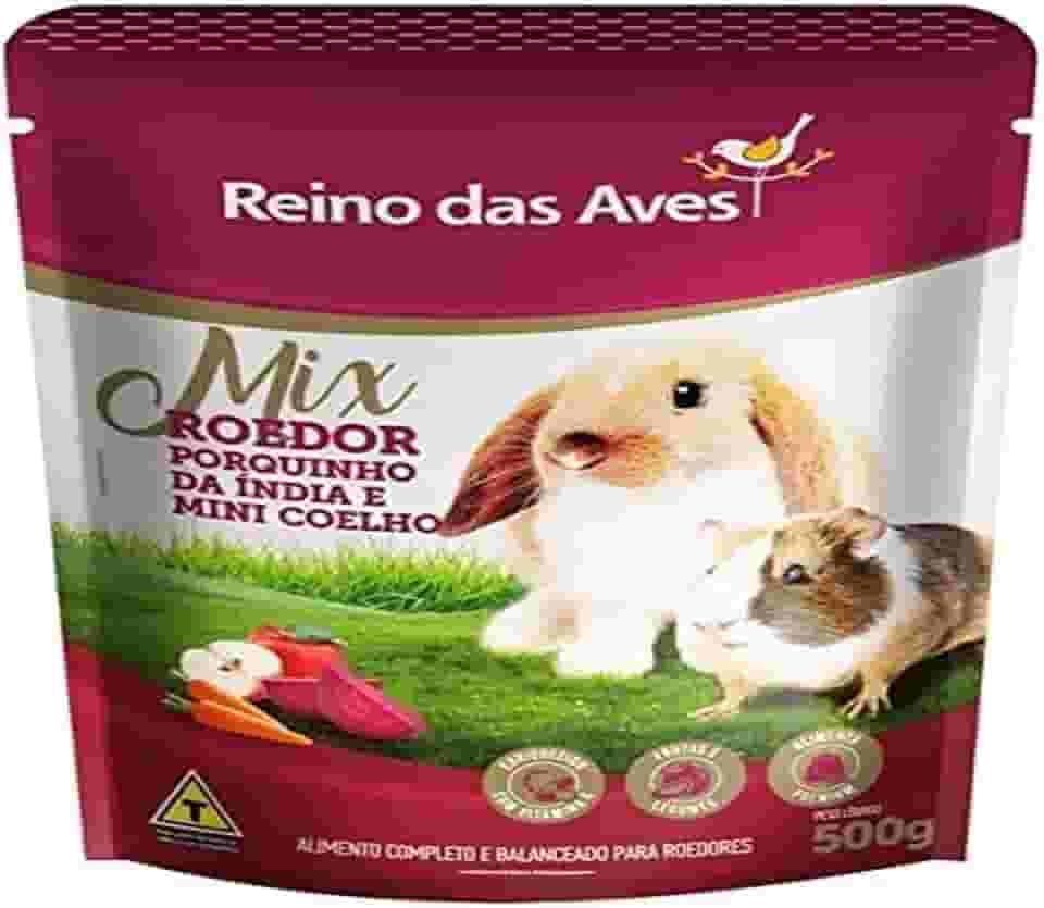 Reino das Aves Ração Gold Mix Porquinho Da Índia E Mini Coelho 500G R.D.A