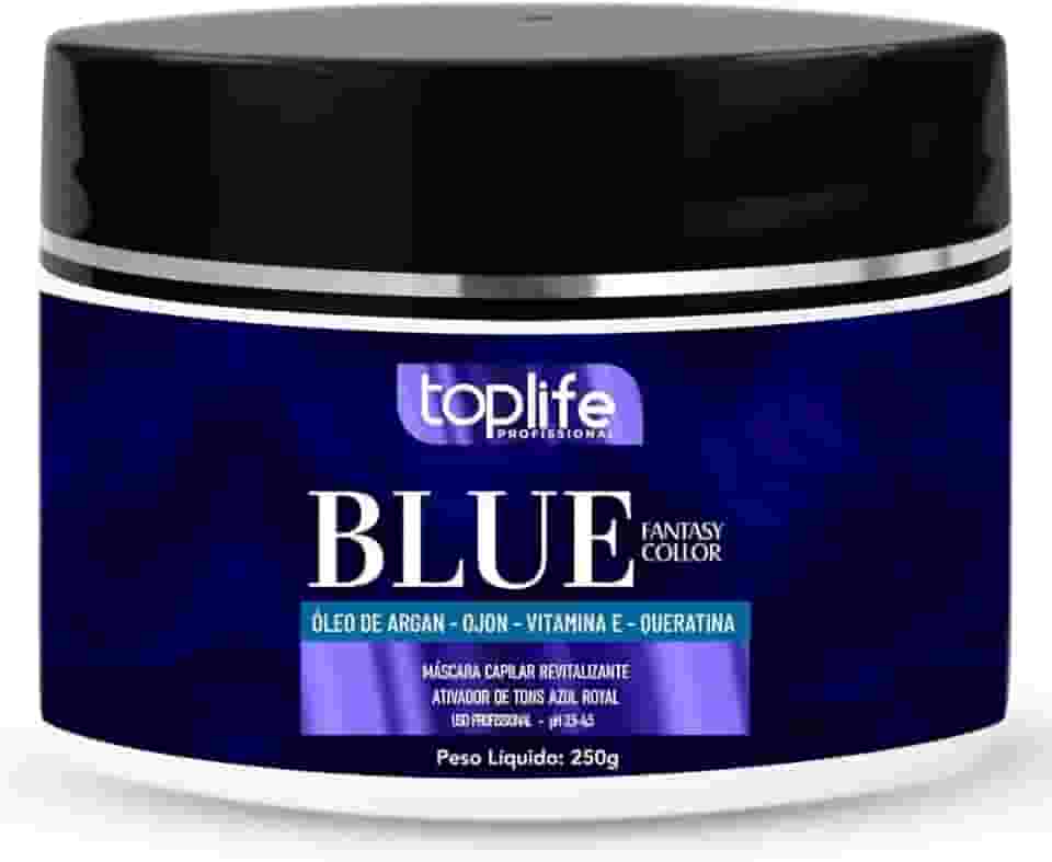 Máscara Matizadora Tonalizante Azul Royal Toplife Profissional 250g