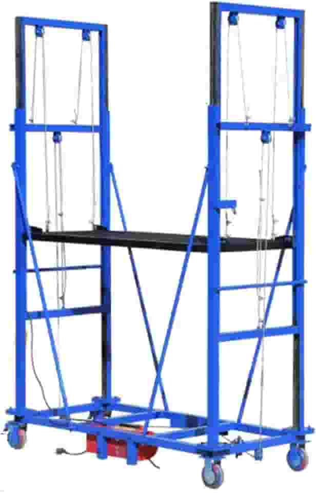 Andaimes Elétricos Plataforma de trabalho de levantamento elétrica do andaime do agregado familiar, tabela de elevador resistente para a manipulação exterior interna do armazém do trabalho aéreo dos b