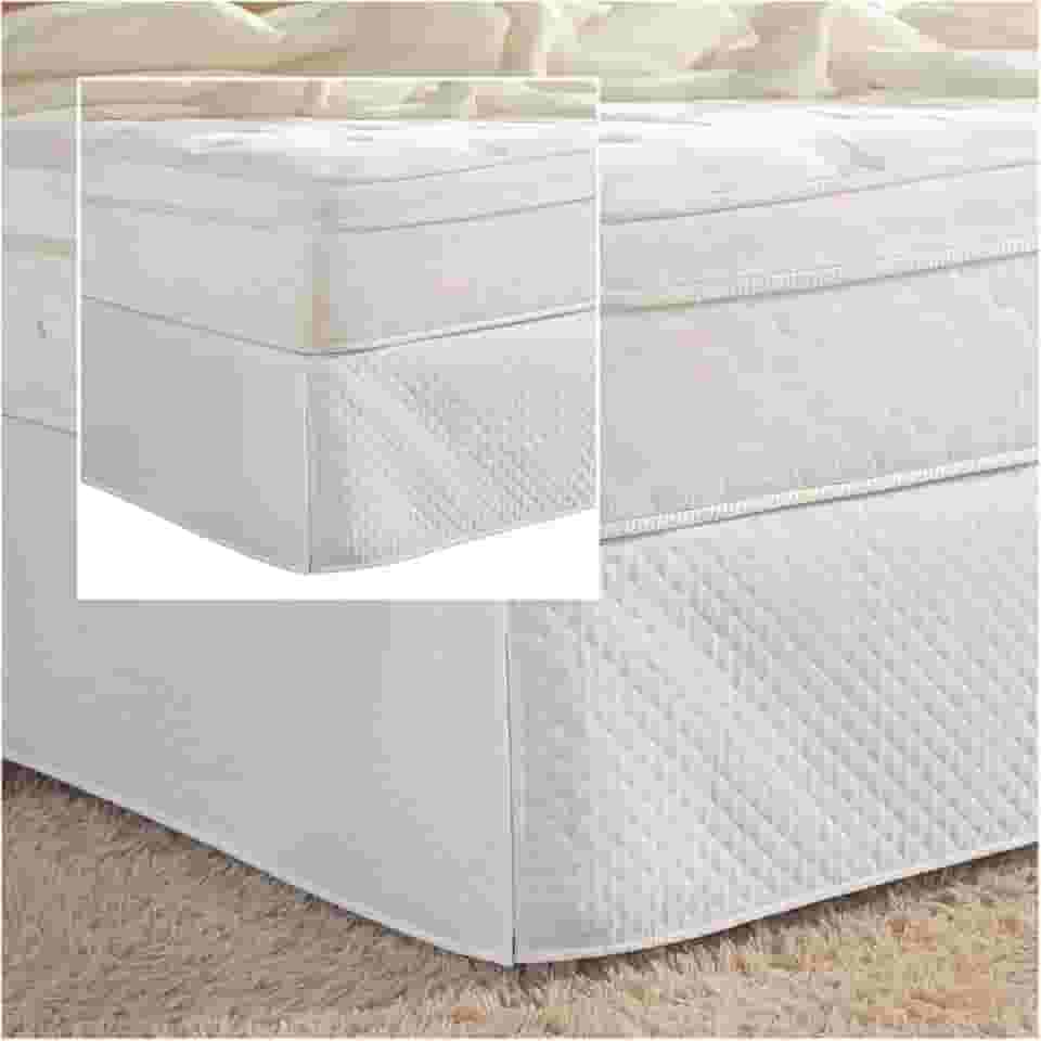 Saia Box Cama Casal Queen Matelada Ultrassônico Com Tampão Branco