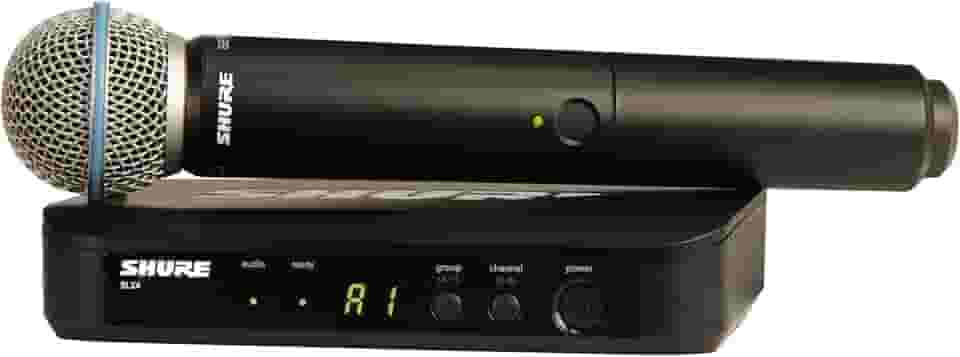 Microfone de Mão Sem Fio Shure BLX24/B58, Cápsula BETA58