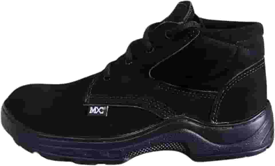 Coturno Botina Bota Couro Legitimo Trabalho EPI Segurança CA Bico PVC Masculino Feminino Unissex MXC BRASIL