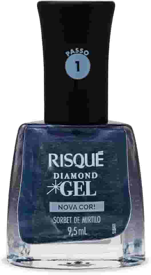 Risqué Esmalte Diamond Gel Sorbet de Mirtilo Metálico 9,5ml