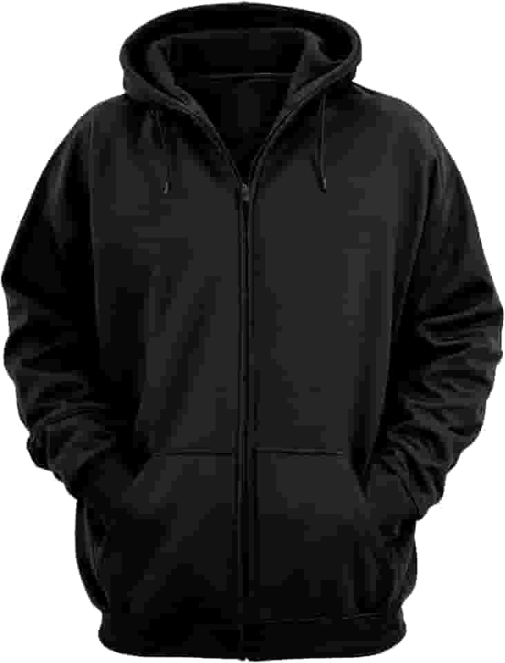 Moletom com Zíper Liso Sem Estampa Blusa de Frio Com Capuz Casaco Fechado Flanelado em Algodão Aberto Unissex Feminino Masculino Blusão