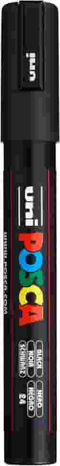Marcador Permanente Multiuso Posca PC-5M, Preto, Sertic