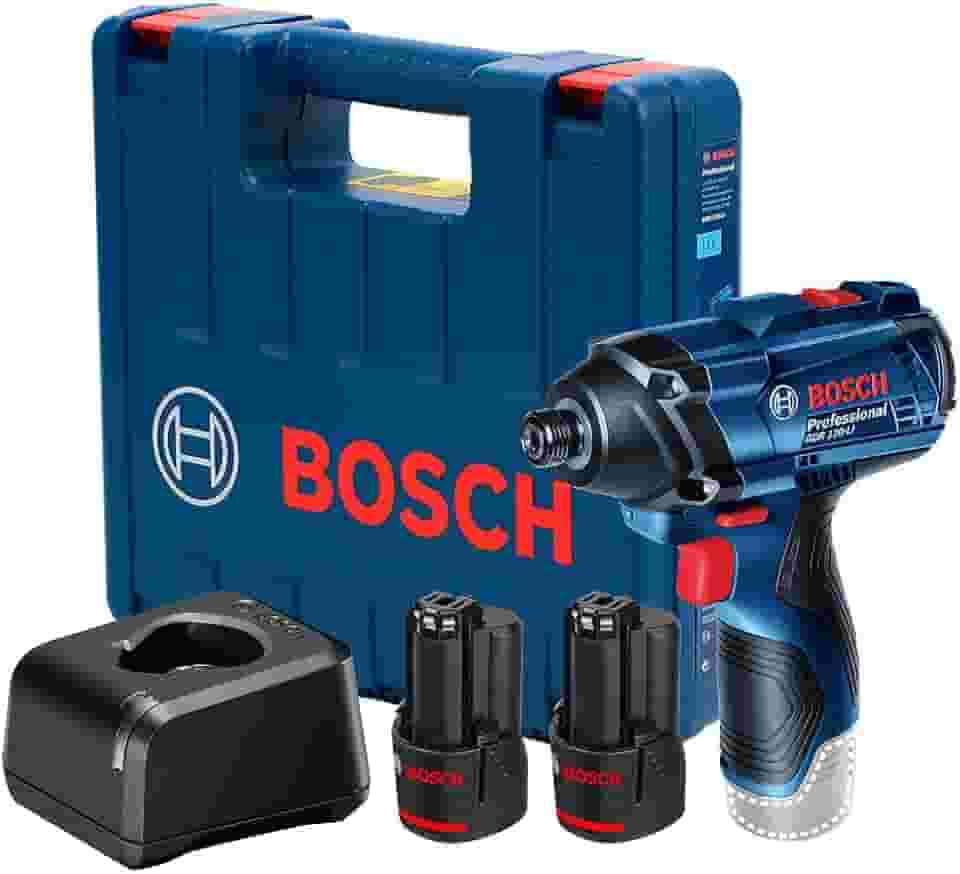 Bosch Chave de impacto GDR 120-LI 12V com 2 baterias, 1 carregador e maleta