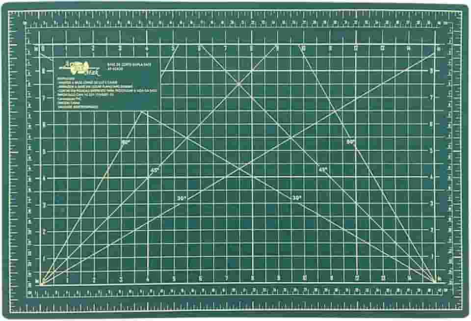 Base Para Corte De Mesa A3 Dupla Face Patchwork Artesanato (Verde)
