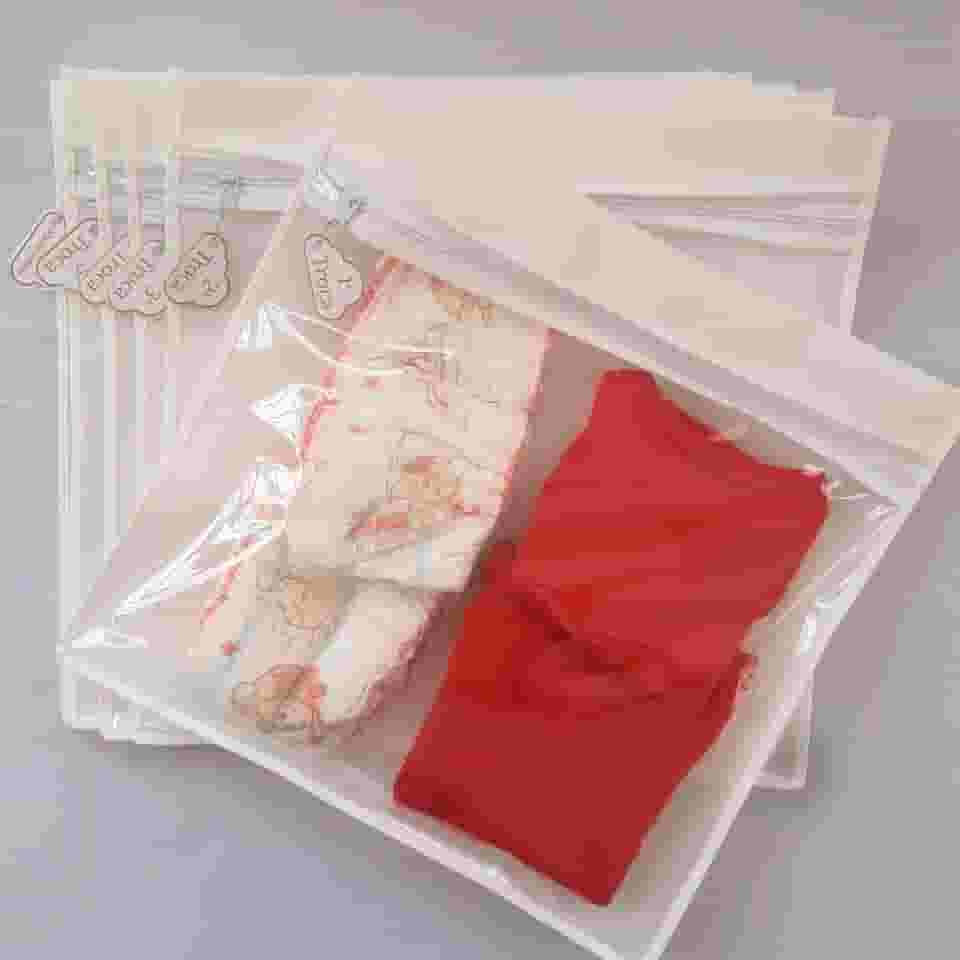 Kit 6 Saquinhos Organizador para Mala Saída Maternidade Bebe (Branco)